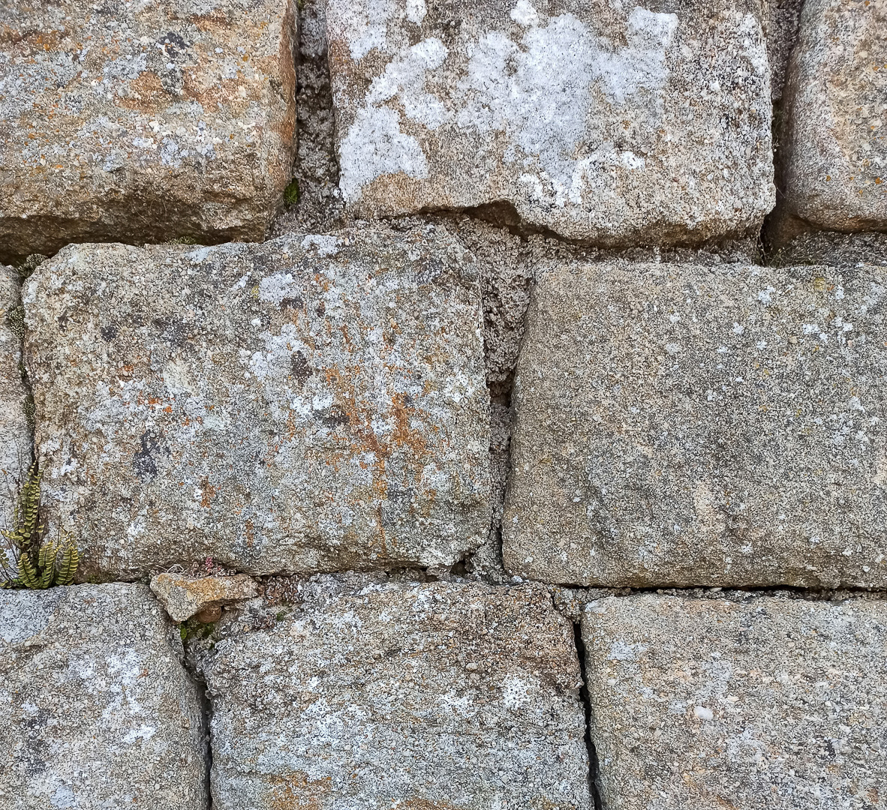 Photo site, mur en pierre de grès