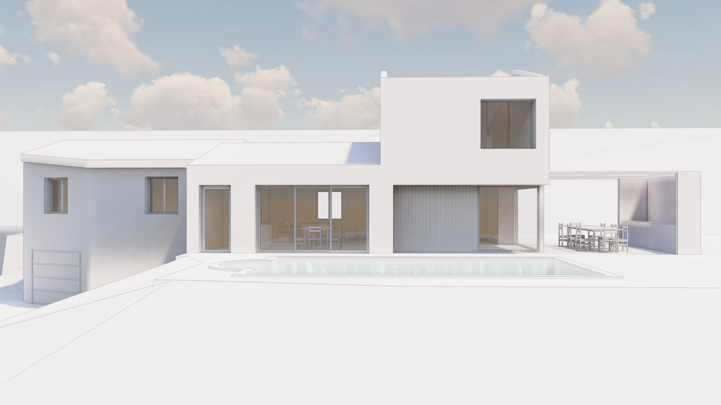 Perspective façade sud-ouest